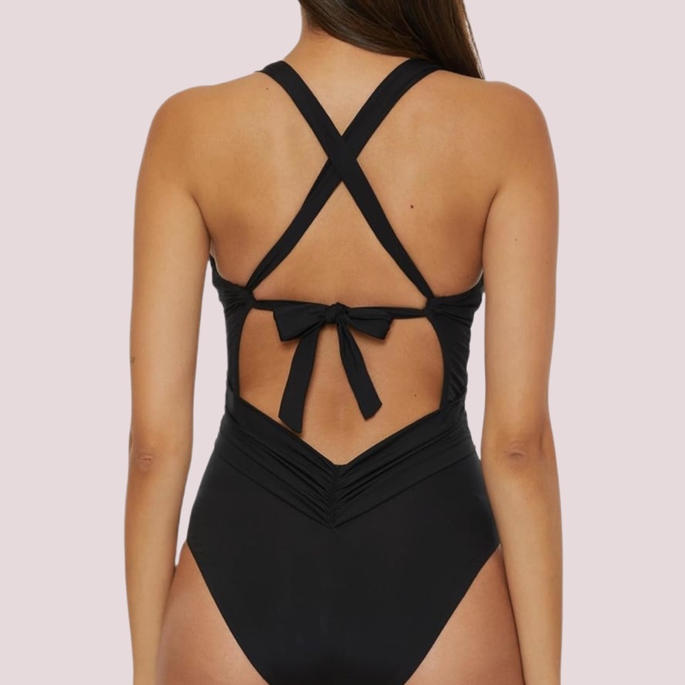 NWT BECCA Color Code Twist Cut-Out One Piece Swimsuit - Picture 3 of 7